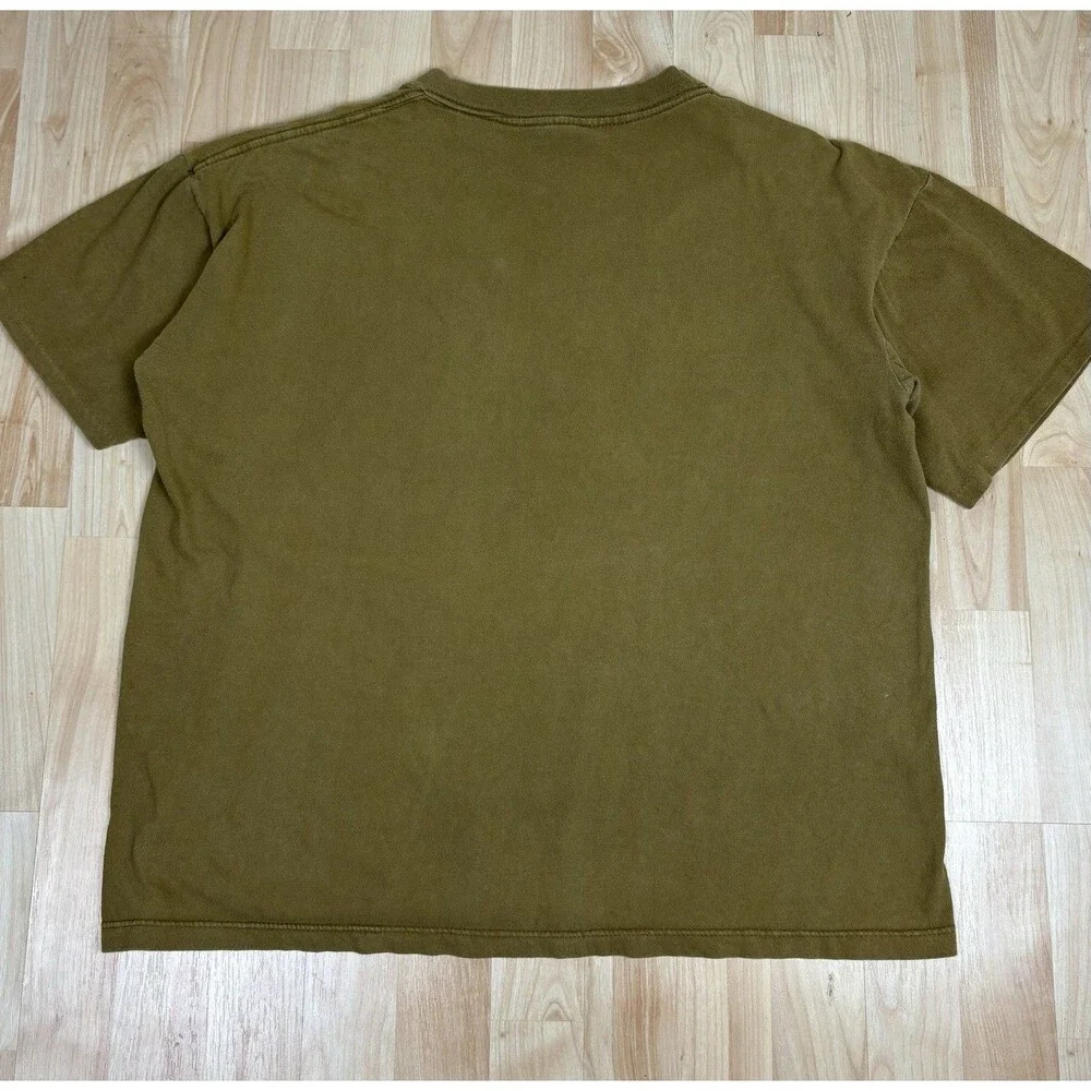 Vintage 90s Single Stitch Guess Jeans Embroidered T-Shirt / Green / Size Large - Picture 5 of 8